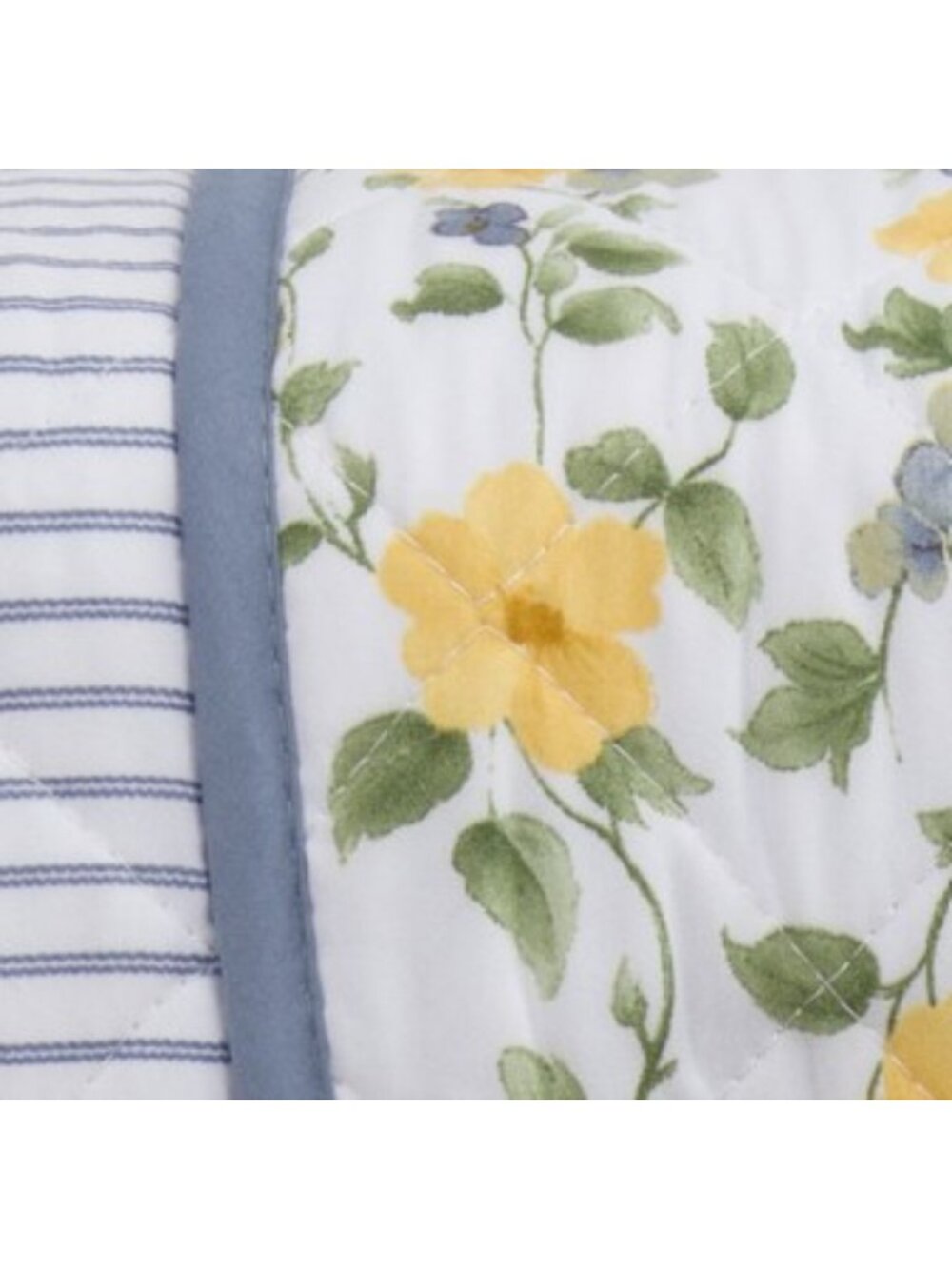 NEW YORK BOTANICAL GARDEN Reversible Floral Quilt Set With Stripes - Picture 4 of 5